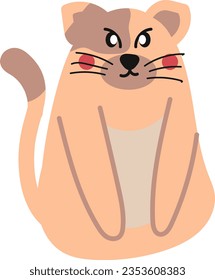 hand drawn vector element illustration childish cute hamster