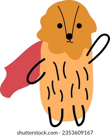 hand drawn vector element illustration childish cute lion