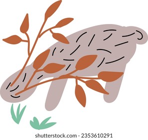 hand drawn vector element illustration childish cute deer