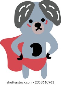 hand drawn vector element illustration childish cute dog