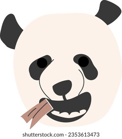 hand drawn vector element illustration childish cute panda