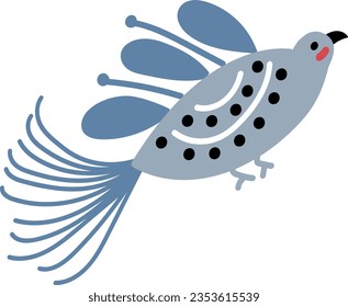 hand drawn vector element illustration childish cute bird