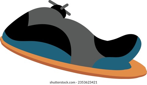 hand drawn vector element illustration childish speedboat