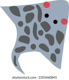 hand drawn vector element illustration childish cute stingray