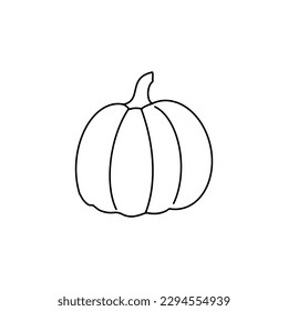 Hand drawn vector element isolated on white background. A pumpkin
