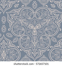 Hand drawn vector ethnic ornamental seamless pattern texture