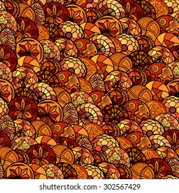 hand drawn vector ethnic seamless pattern