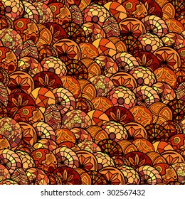 hand drawn vector ethnic seamless pattern