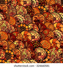 hand drawn vector ethnic seamless pattern