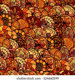 hand drawn vector ethnic seamless pattern