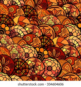 hand drawn vector ethnic seamless pattern