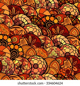 hand drawn vector ethnic seamless pattern