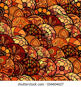 hand drawn vector ethnic seamless pattern