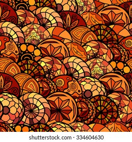 hand drawn vector ethnic seamless pattern