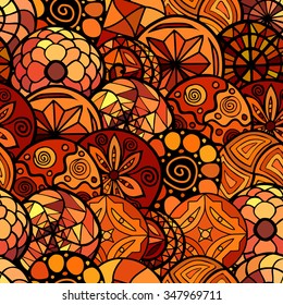 hand drawn vector ethnic seamless pattern