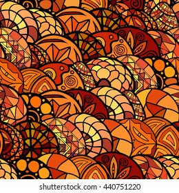 hand drawn vector ethnic seamless pattern