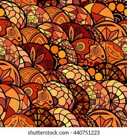 hand drawn vector ethnic seamless pattern