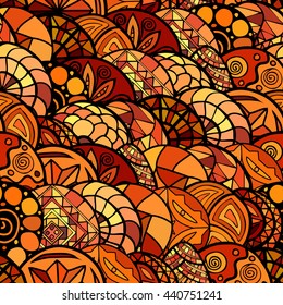 hand drawn vector ethnic seamless pattern