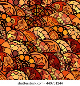 hand drawn vector ethnic seamless pattern