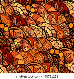 hand drawn vector ethnic seamless pattern