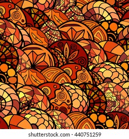 hand drawn vector ethnic seamless pattern
