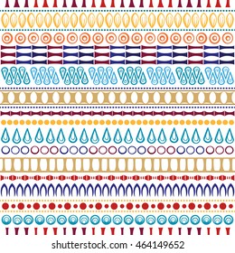 Hand drawn vector ethnic seamless pattern. Tribal ornament in african style.