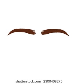 Hand drawn vector eyebrows,realistic and cartoon style,isolated on white background 
vector illustration eps10