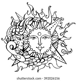 6,149 Star moon woman drawing Images, Stock Photos & Vectors | Shutterstock