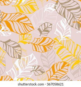 Hand drawn vector feather seamless pattern. Ethnic decorative elements. Indian ornament background. Native nature texture. Tribal wallpaper