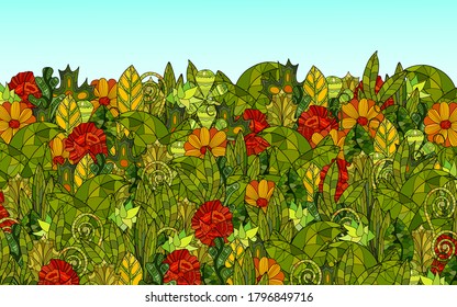 hand drawn vector floral background