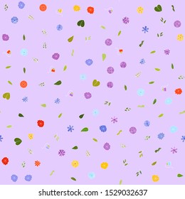 hand drawn vector floral seamless pattern