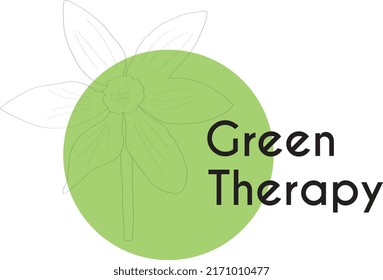 Logo de flor vectorial dibujado a mano