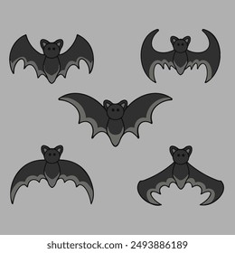 Hand drawn Vector flying bat