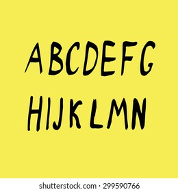 Hand drawn vector font
