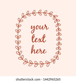 Hand drawn vector frame. Decorative elements for design