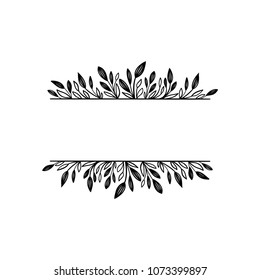 Hand Drawn Vector Frame Floral Wreath Stock Vector (Royalty Free ...