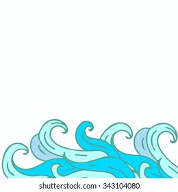 Hand drawn vector frame with wonderful curls