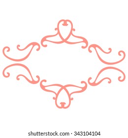 Hand drawn vector frame with wonderful curls