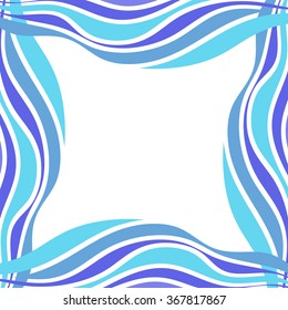 Hand drawn vector frame with wonderful curls
