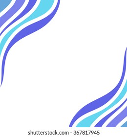 Hand drawn vector frame with wonderful curls