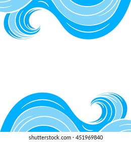 Hand drawn vector frame with wonderful curls