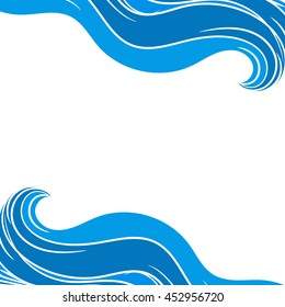 Hand drawn vector frame with wonderful curls
