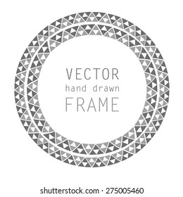 Hand drawn vector framework made of triangles