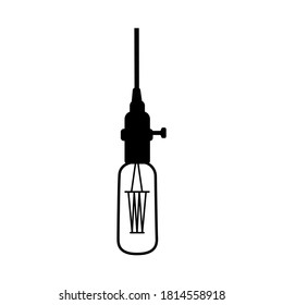 Hand drawn vector geometric loft lamp. light bulb lamp in modern sketch for collection. Line style vector