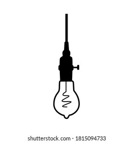 Hand drawn vector geometric loft lamp. light bulb lamp in modern sketch for collection. Line style vector