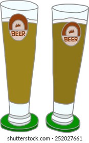 Hand drawn vector glass of beer