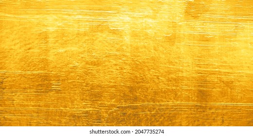 Handgezeichnete Vektorgoldstruktur. Goldener Hintergrund. Die Oberfläche des Shine Metalls. Luxuriöser Hintergrund für Design. Goldene Vektorgrafik für Poster, Banner, Flyer, Karten. Licht. Gelb.