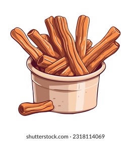 Hand drawn vector of gourmet snacks icon isolated