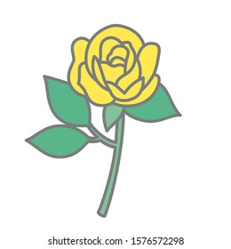 Hand drawn vector graphic illustrations of a rose.