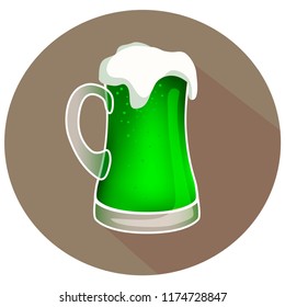 Hand drawn vector green beer, st.patrick's day